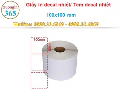 Giấy in Decal Nhiệt 100x100