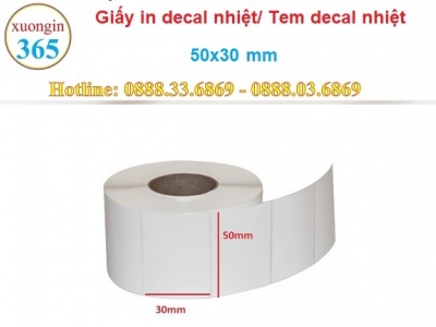 Giấy in decal nhiệt K50x30