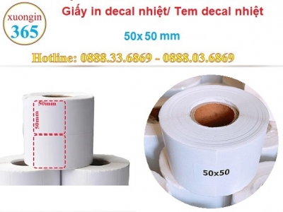 Giấy in decal nhiệt K50x50mm